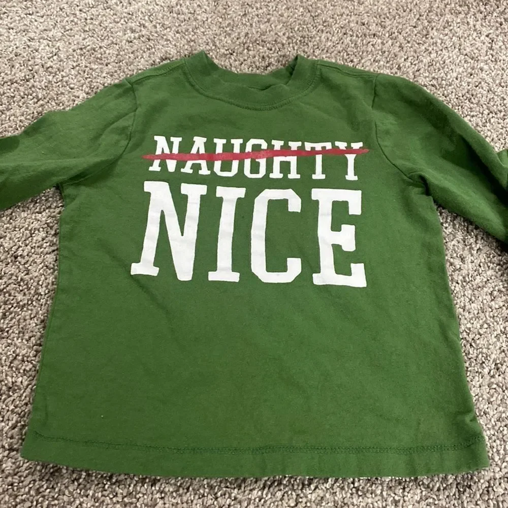 Naughty Nice Christmas 🎄 Holiday Casual shirt 3T